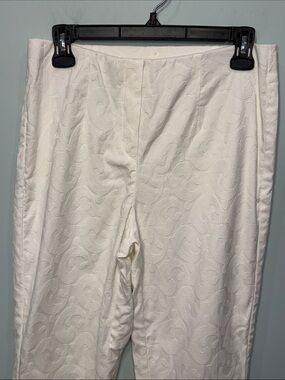 Lior Paris White Textured shimmer Straight-Leg Pants Size 4/6